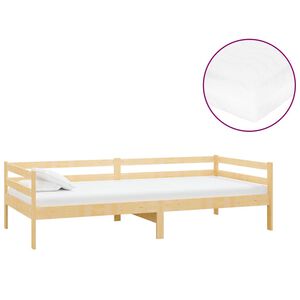vidaXL Pat de zi cu saltea, 90x200 cm, lemn masiv de pin