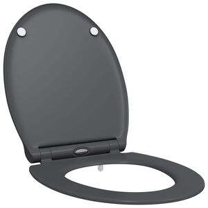 vidaXL Capacul de toaletă Antracit 45,5 x 37,5 x 3,8 cm Duroplast