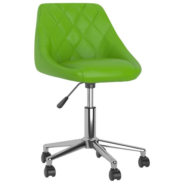 vidaXL Scaune de bucătărie pivotante, 2 buc. verde, piele artificială