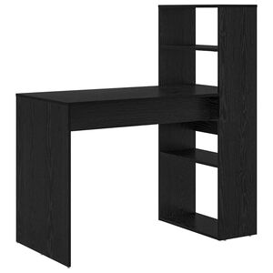 vidaXL Birou Stejar Negru Lemn prelucrat 113 x 54 x 120 cm