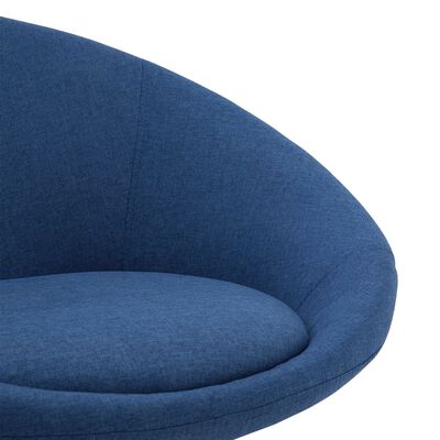 vidaXL Scaune de sufragerie pivotante, 4 buc., albastru, textil