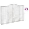 vidaXL Coșuri gabion arcuite 7 buc, 300x30x180/200 cm, fier galvanizat