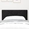 vidaXL Tăblie LED cu headboard Negru 80 cm Piele artificială