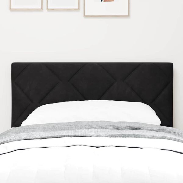 vidaXL Tăblie LED cu headboard Negru 80 cm Piele artificială