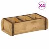 vidaXL Tavă 4 pcs Maro 30 x 14 x 9 cm Lemn recuperat masiv