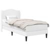 vidaXL Cadru de pat cu headboard Alb 80 x 200 cm Piele artificială