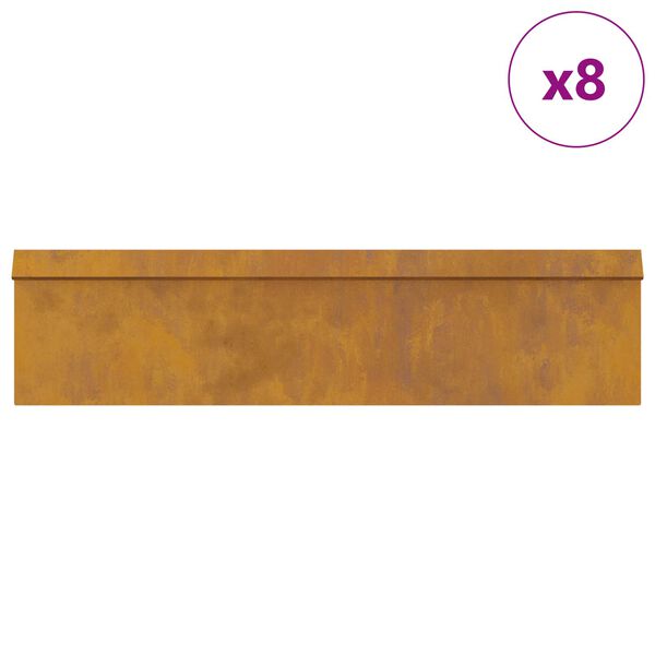 vidaXL Garduri pentru melci 12 pcs Ruginit