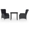 vidaXL Set de mobilier pentru grădină, 3 piese, gri &icirc;nchis