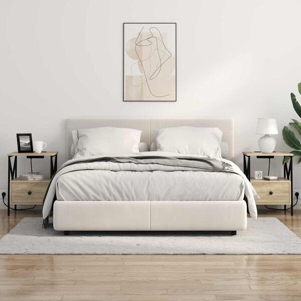 vidaXL Dulap de noapte Stejar Sonoma 41,5 x 40,5 x 55 cm Lemn compozit