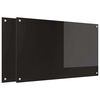 vidaXL Panou de bucătărie 2 buc. Negru 100 x 60 cm sticlă securizată