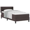 vidaXL Pat cu arcuri cu headboard Maro &icirc;nchis 200 x 80 cm țesătură