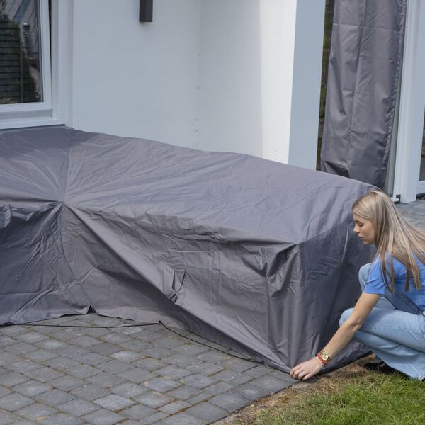 Madison Husă set mobilier de exterior, gri, 255 x 255 x 70 cm