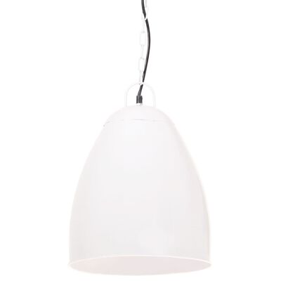 vidaXL Lampă suspendată industrială, 25 W, alb, 32 cm, E27, rotund