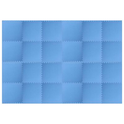 vidaXL Saltele de exerciții, 24 buc., albastru, 8,64 ㎡, spumă EVA