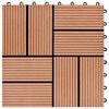 vidaXL Plăci pentru Deck 11 pcs Lemn de tec 30 x 30 cm Lemn compozit