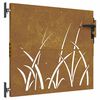 vidaXL Poartă de grădină 85x100 cm, oțel corten, design cu iarbă