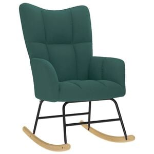 vidaXL Scaun balansoar, verde &icirc;nchis, material textil