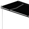 vidaXL Copertină retractabilă manual cu st&acirc;lpi, antracit, 3,5x2,5 m