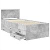 vidaXL Daybed cu sertar Gri beton și negru 100 x 200 cm Lemn compozit