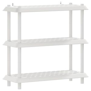 vidaXL Unitate de rafturi 3 niveluri 100 x 40 x 96 cm PP Alb