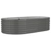 vidaXL Strat &icirc;nălțat grădină gri 152x80x36cm oțel galvanizat