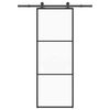 vidaXL Ușă glisantă cu set feronerie, 76x205 cm, sticlă ESG/aluminiu