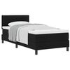vidaXL Pat cu arcuri cu headboard Manual Negru 100 x 200 cm țesătură