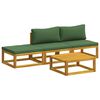vidaXL Set de canapea 4 buc. natural Lemn Solid de Acacia