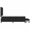 vidaXL Pat cu arcuri cu saltea cu headboard Negru 90 x 190 cm țesătură