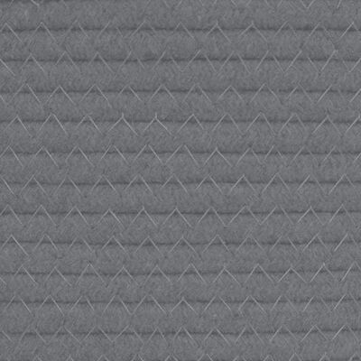 vidaXL Coș de depozitare, gri și alb, Ø49x65 cm, bumbac