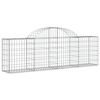 vidaXL Coșuri gabion arcuite 50 buc, 200x30x60/80 cm, fier galvanizat