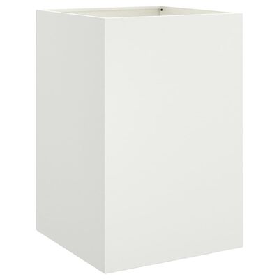 vidaXL Jardinieră, alb, 52x48x75 cm, oțel laminat la rece