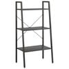 vidaXL Raft de sine stătător cu 3 niveluri, negru, 56x35x108 cm