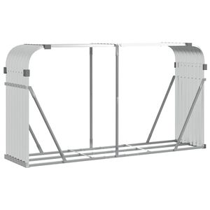 vidaXL Suport pentru bușteni, argintiu, 180x45x100 cm, oțel galvanizat