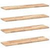 vidaXL Rafturi suspendate 4 buc. 80x20x2 cm lemn masiv acacia netratat