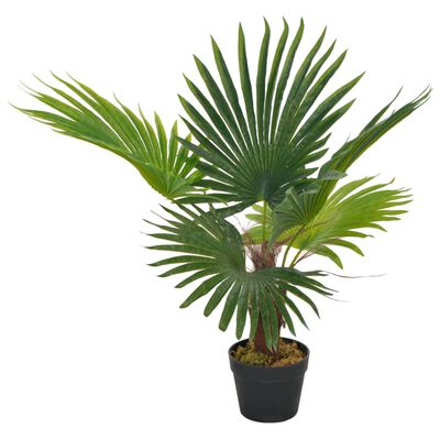 vidaXL Plantă artificială palmier cu ghiveci, verde, 70 cm