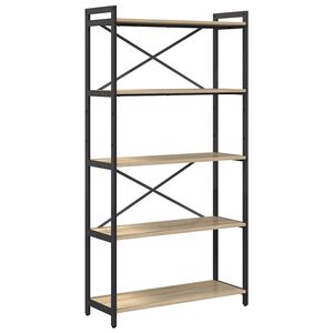 vidaXL Raft pentru cărți 80 x 30 x 155 cm Lemn prelucrat Stejar Sonoma