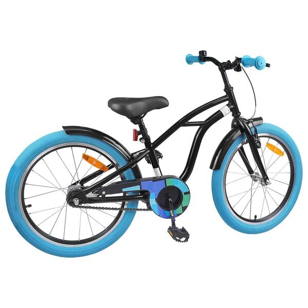 vidaXL Bicicletă pentru Copii 18 Inci pentru 5-7 ani Negru