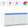 vidaXL Dulap TV cu LED, alb, 100x34x50 cm, lemn prelucrat