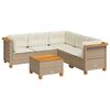 vidaXL Set canapele de grădină cu perne, 6 piese, bej, poliratan