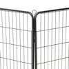 vidaXL Țarc pentru câini, 8 panouri, oțel, 80 x 100 cm, negru
