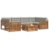 vidaXL Set de canapele de exterior 7 pcs Gri natural și deschis
