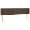 vidaXL Tăblie de pat cu aripioare maro &icirc;nchis 163x16x78/88 cm textil