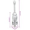 vidaXL Ancoră pliabilă cu funie, argintiu, 2,5 kg, fier maleabil