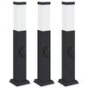 vidaXL St&acirc;lpi iluminatori cu priză, 3 buc., 50 cm, negru, IP44