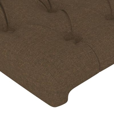 vidaXL Tăblie de pat cu aripioare maro închis 93x16x78/88 cm textil