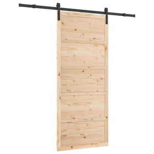 vidaXL Ușă glisantă Maro 80 x 208 cm Lemn masiv de pin