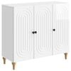 vidaXL Bufet Alb foarte lucios 89 x 34,5 x 80 cm Lemn prelucrat
