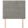 vidaXL Tăblie de pat gri deschis 80x5x118/128 cm catifea
