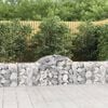 vidaXL Coșuri gabion arcuite 4 buc, 200x30x60/80 cm, fier galvanizat